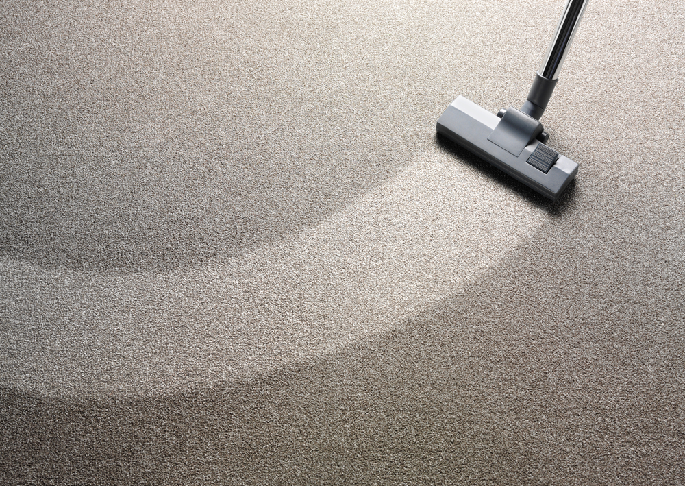 Vacuum cleaning carpet really well