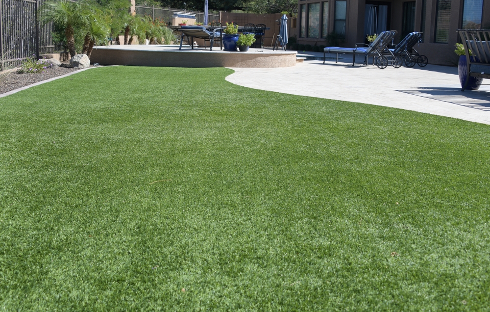 artificial grass in garden