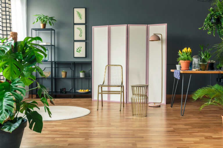 Abstract apartment with new hard flooring in Leicester